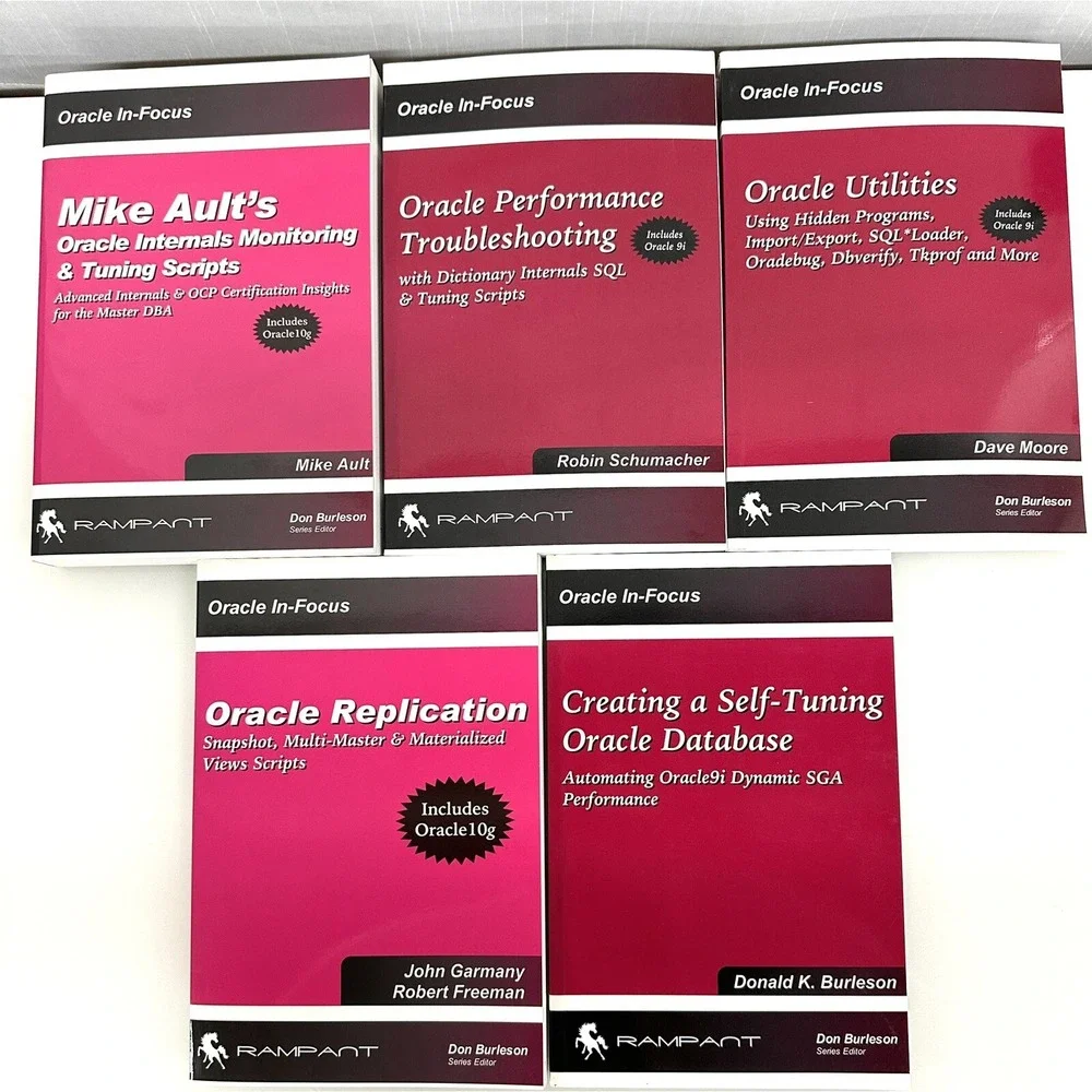 SET of 5 Books ORACLE In-Focus MIKE AULT'S/Donald K.Burleson/Jhon Garmany/Dave